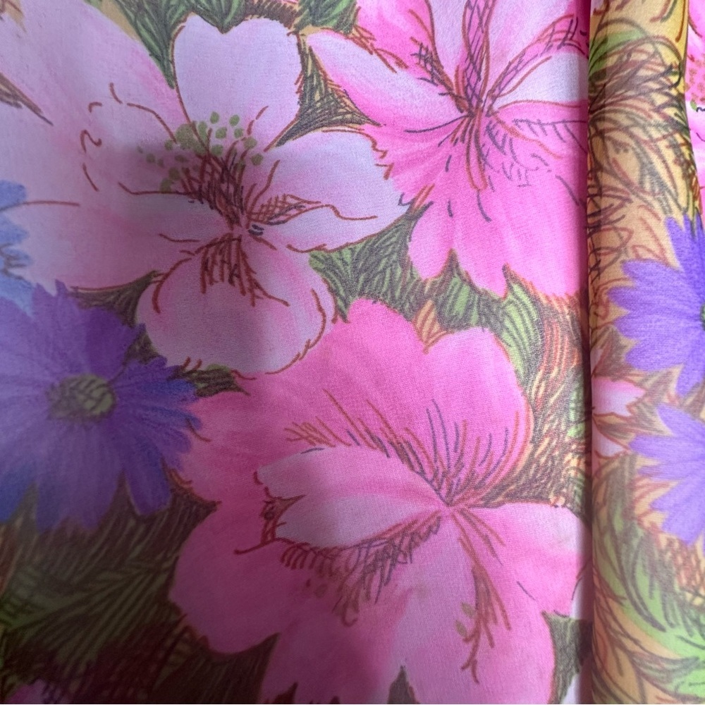 Vintage 60/70’s Hand Sewn Floral Maxi Dress app small - Picture 13 of 13